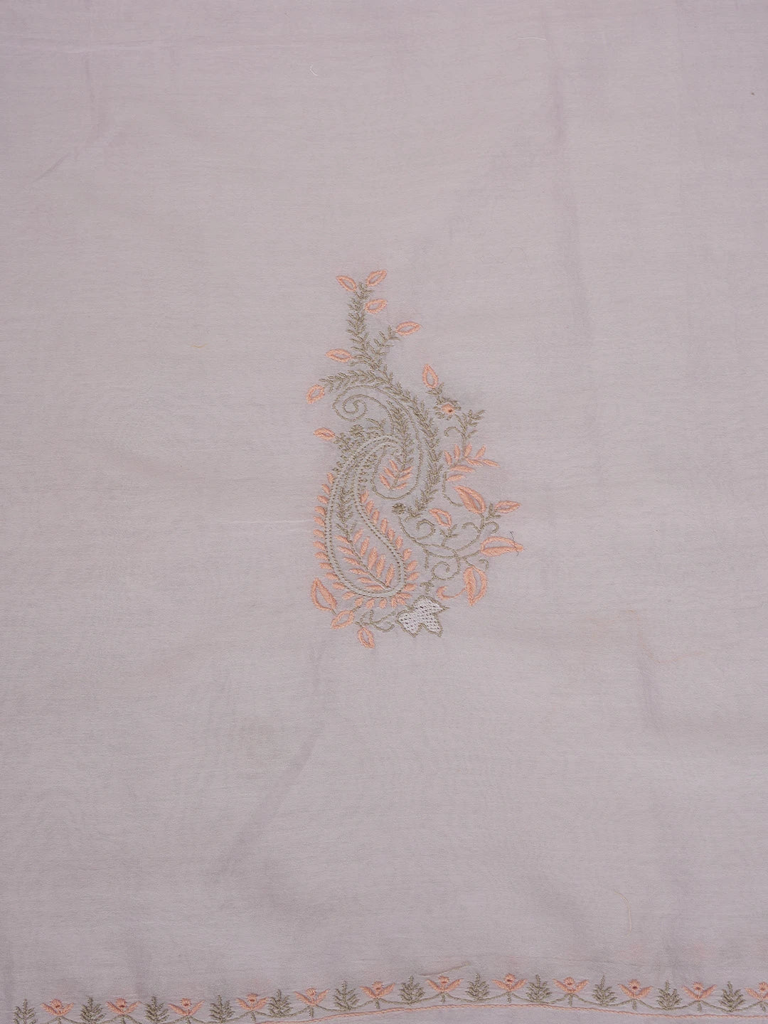 Ada Hand Embroidered Lavender Chanderi Lucknowi Chikankari Unstitched Kurta Dupatta Set 01A727712