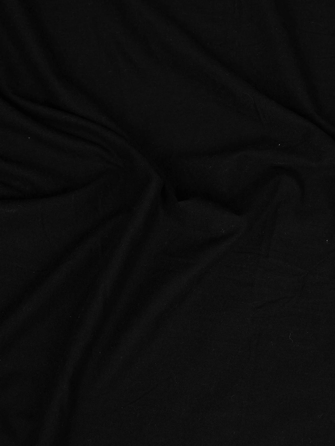 Ada Hand Embroidered Black Cotton Lucknowi Chikankari Unstitched Men's Kurta Piece 01A651937
