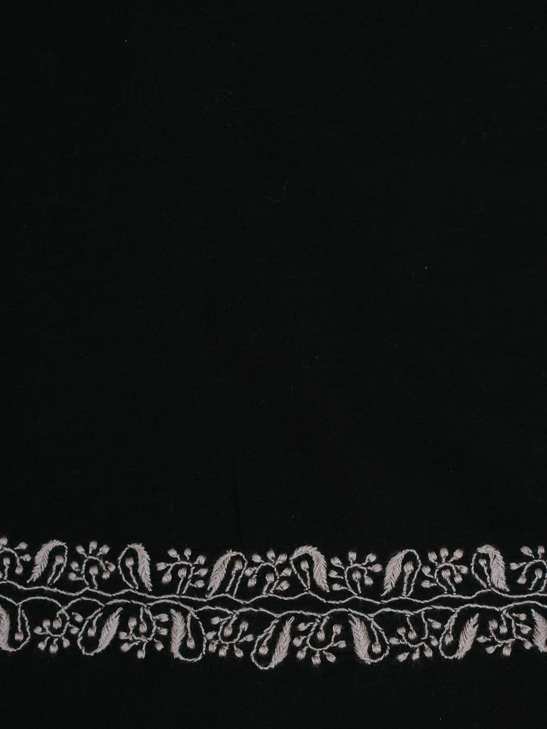 Ada Hand Embroidered Black Cotton Lucknowi Chikankari Unstitched Men's Kurta Piece 01A651937