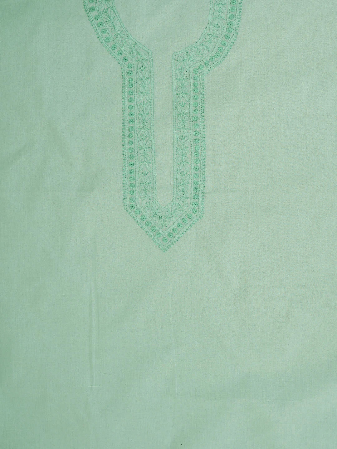 Ada Hand Embroidered Sea Green Cotton Lucknowi Chikankari Unstitched Men's Kurta Piece 01A752662
