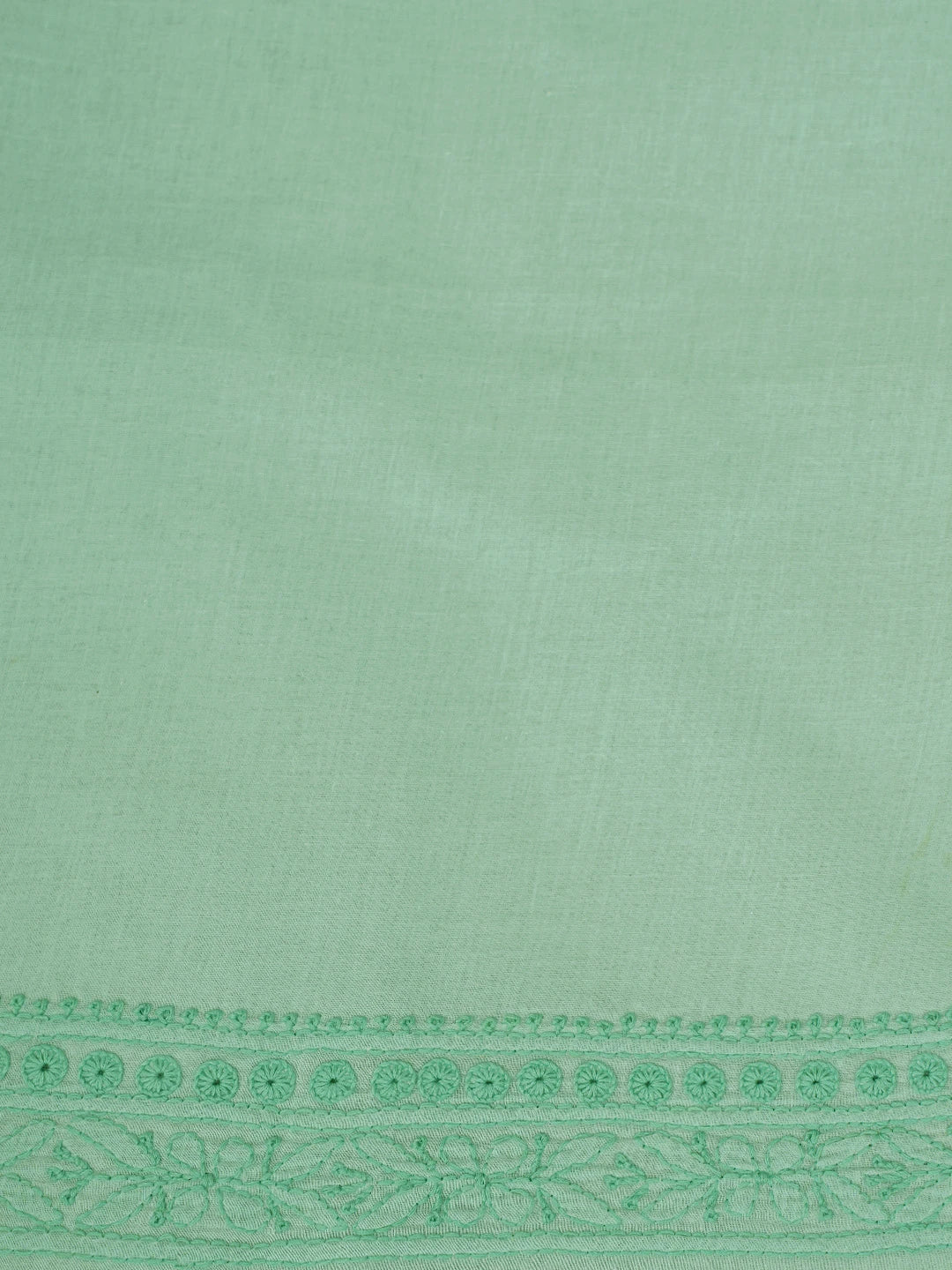 Ada Hand Embroidered Sea Green Cotton Lucknowi Chikankari Unstitched Men's Kurta Piece 01A752662