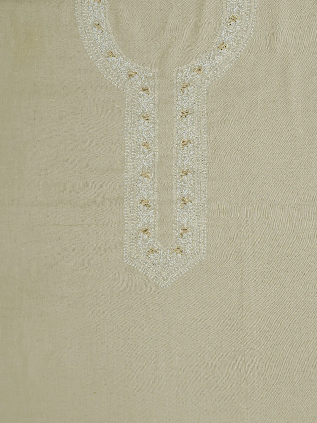 Ada Hand Embroidered Fawn Cotton Lucknowi Chikankari Unstitched Men's Kurta Piece 01A662794