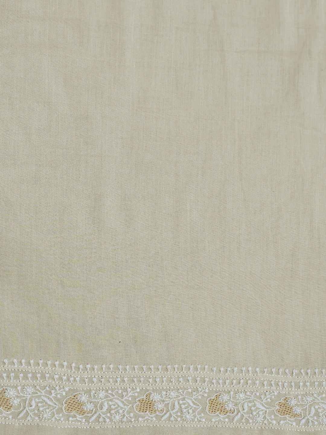 Ada Hand Embroidered Fawn Cotton Lucknowi Chikankari Unstitched Men's Kurta Piece 01A662794
