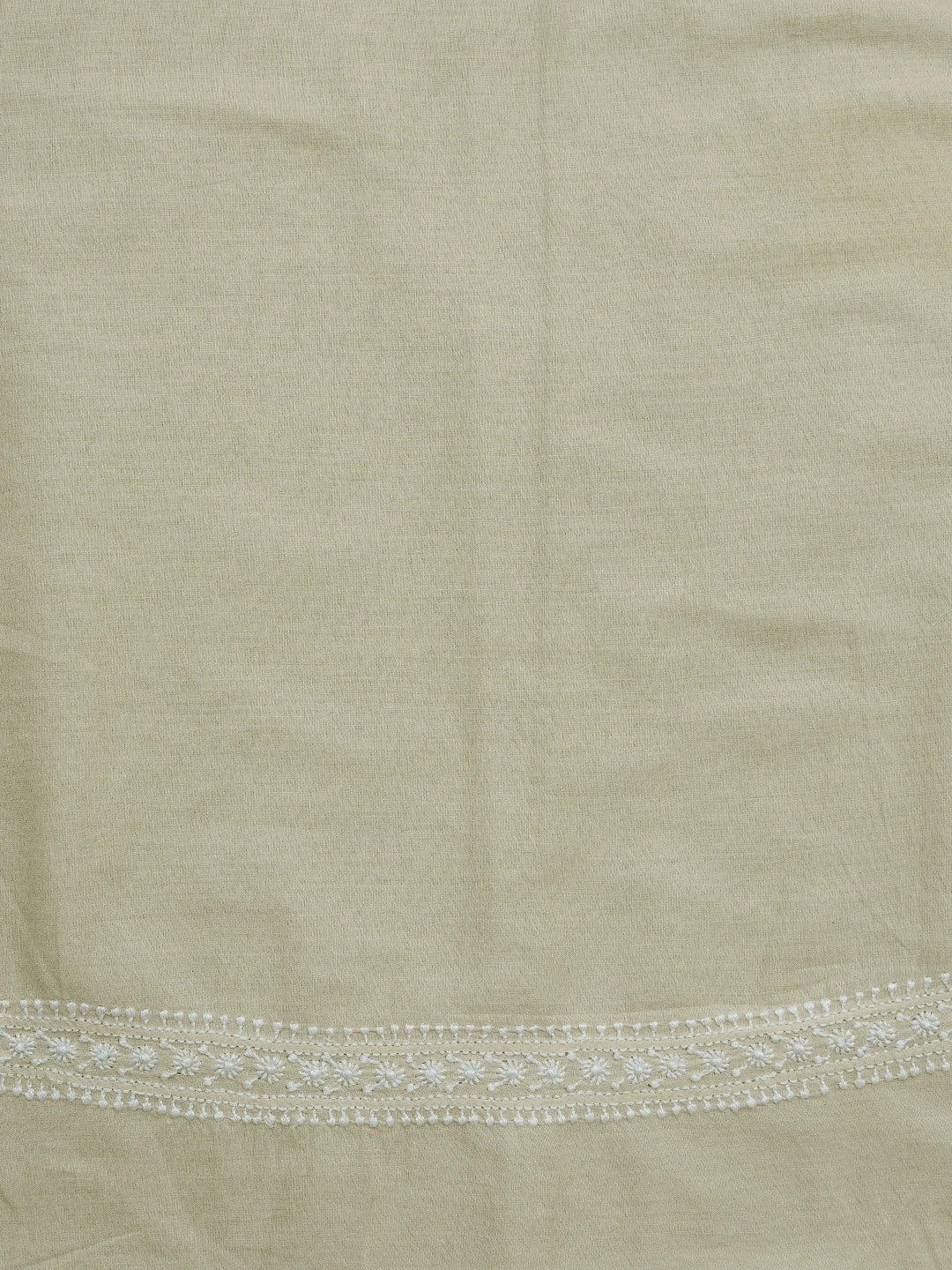 Ada Hand Embroidered Fawn Cotton Lucknowi Chikankari Unstitched Men's Kurta Piece 01A662794