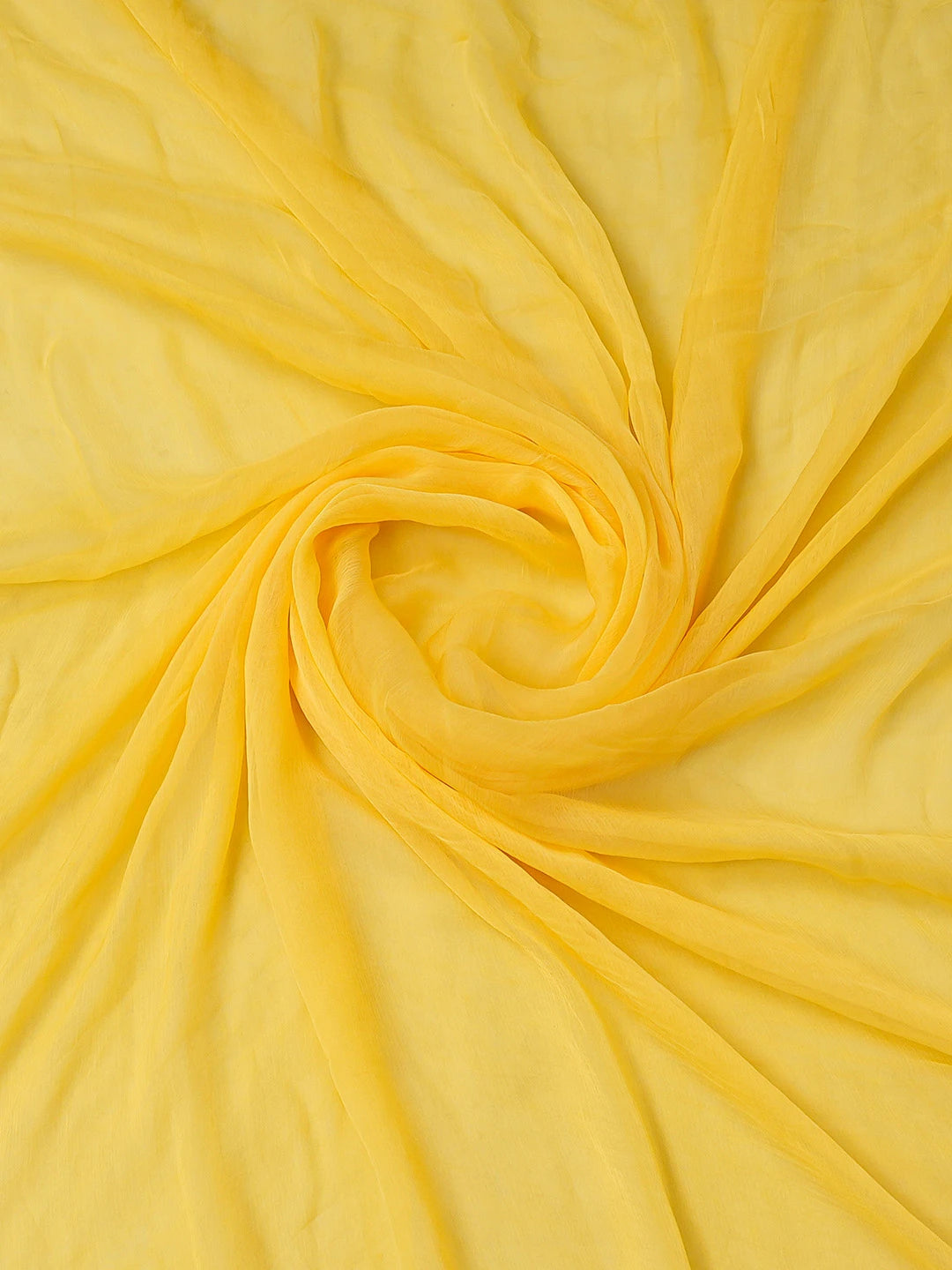 Ada Hand Embroidered Yellow Cotton Lucknowi Chikankari Unstitched Suit Piece With Cutdana Work 01A539218