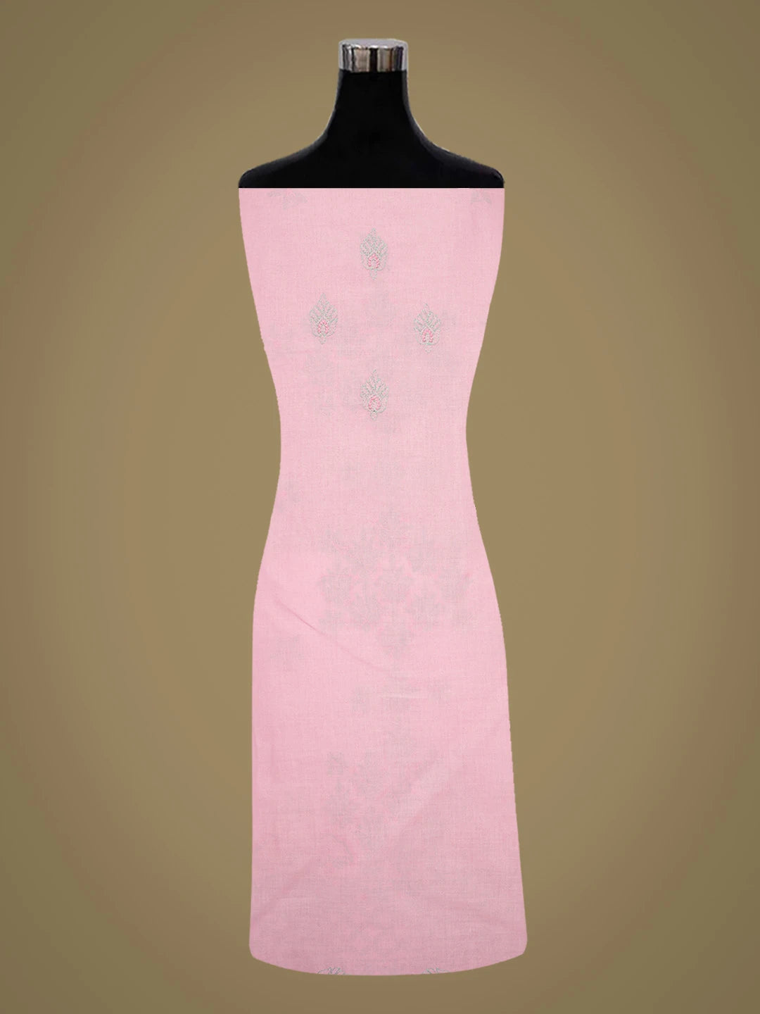 Ada Hand Embroidered Pink Cotton Lucknowi Chikankari Unstitched Suit Piece 01A630622