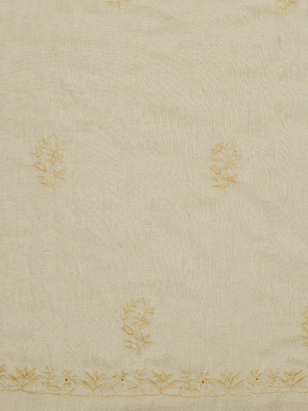 Ada Hand Embroidered Fawn Cotton Lucknowi Chikankari Unstitched Kurta Piece 01A362262
