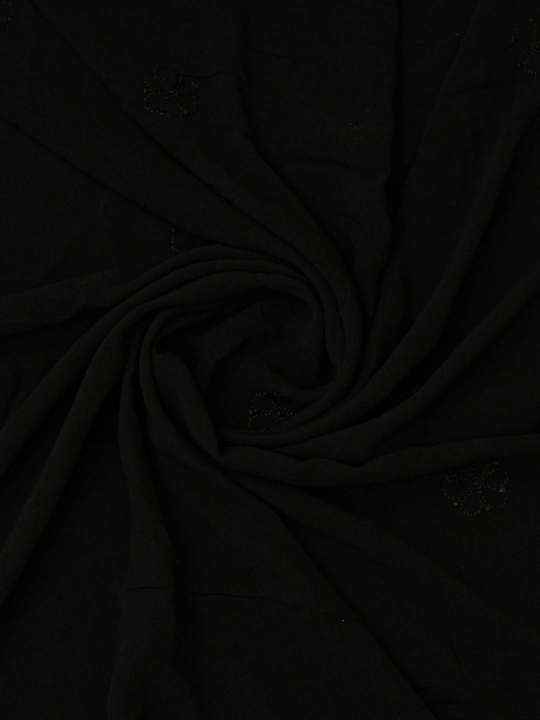 Ada Hand Embroidered Black Viscose Georgette Lucknowi Chikankari Unstitched Kurta Dupatta Set 01A684895