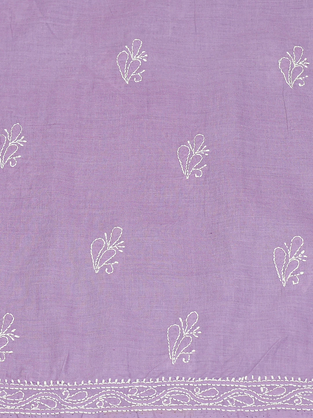 Ada Hand Embroidered Mauve Cotton Lucknowi Chikankari Unstitched Kurta Piece 01A704014