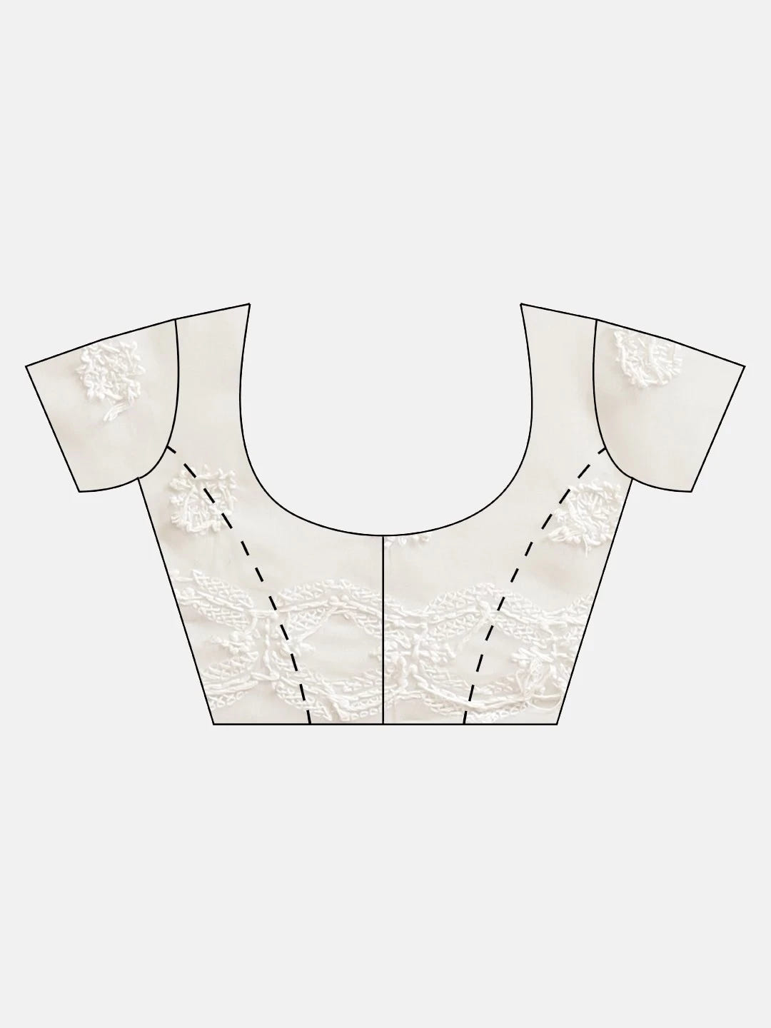 Ada Hand Embroidered White Georgette Lucknowi Chikankari Saree with Blouse A191492