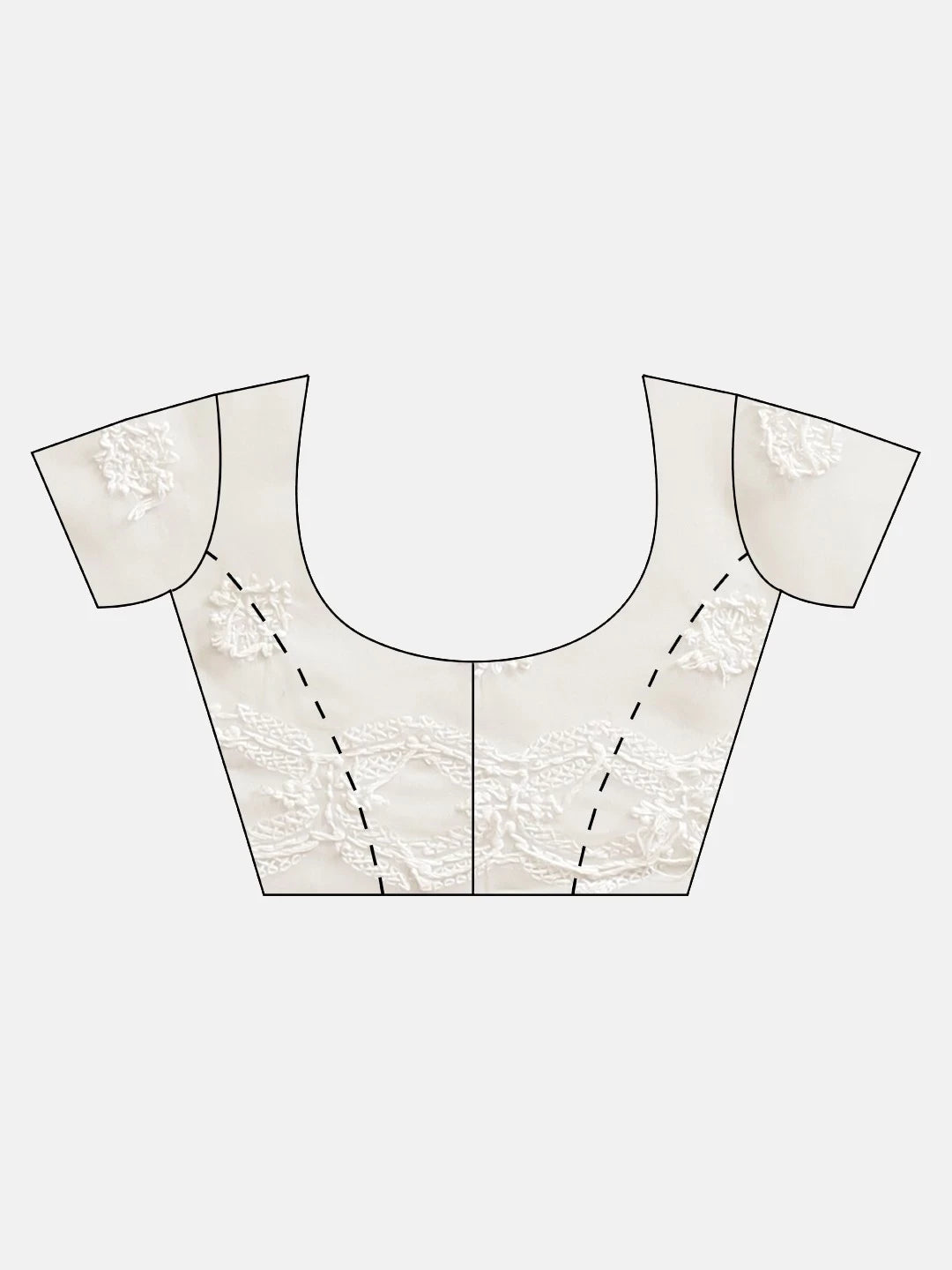 Ada Hand Embroidered White Georgette Lucknowi Chikankari Saree with Blouse A191492