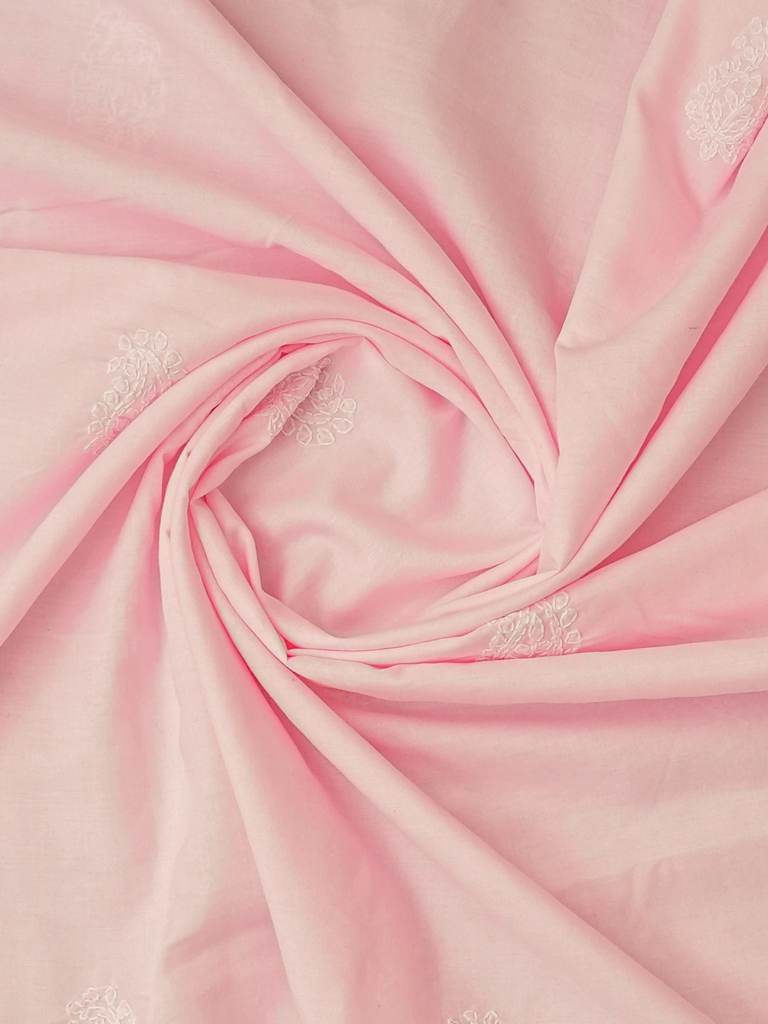 Ada Hand Embroidered Pink Cotton Lucknowi Chikankari Unstitched Suit Piece 01A678114