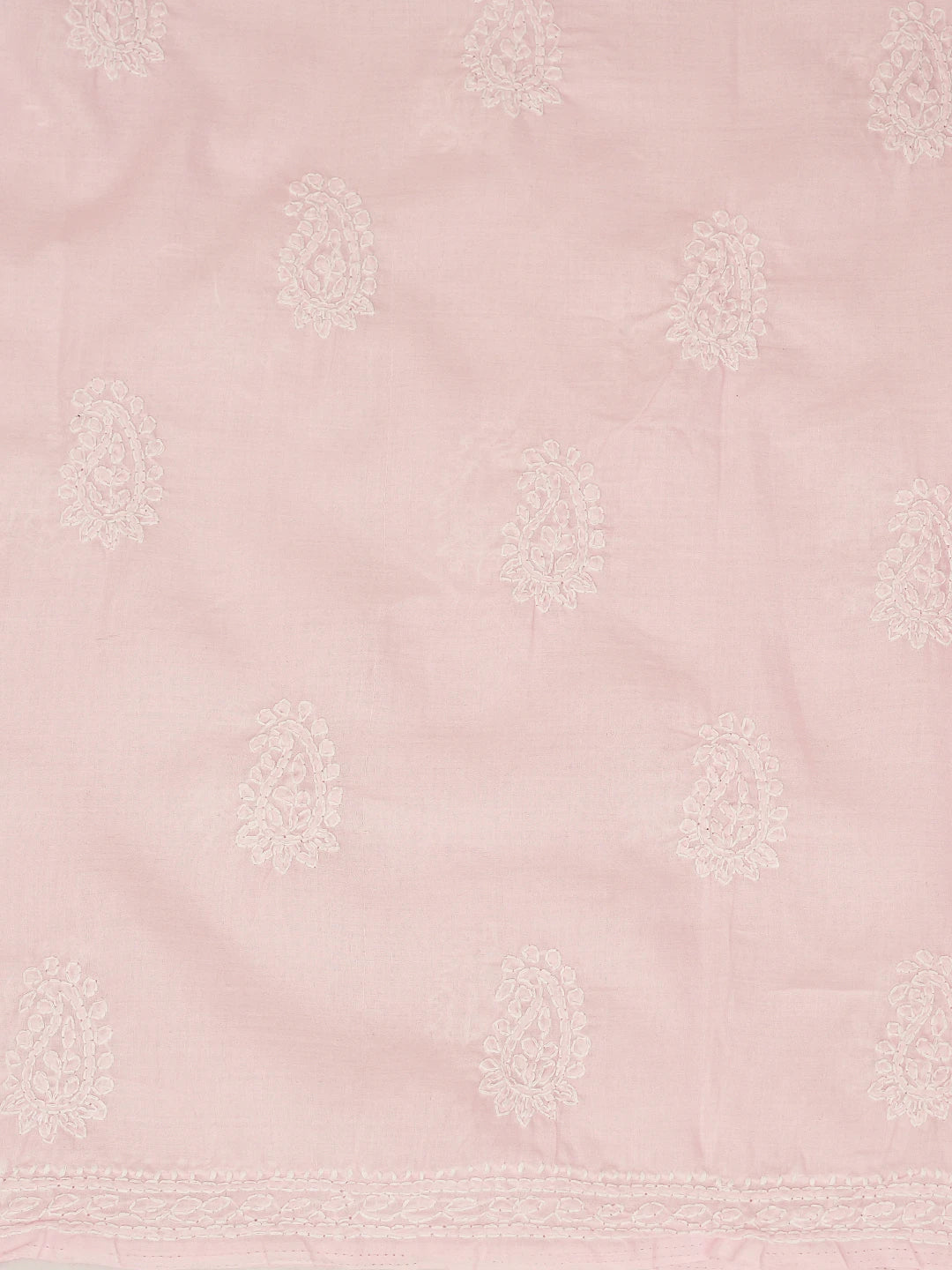 Ada Hand Embroidered Pink Cotton Lucknowi Chikankari Unstitched Suit Piece 01A678114