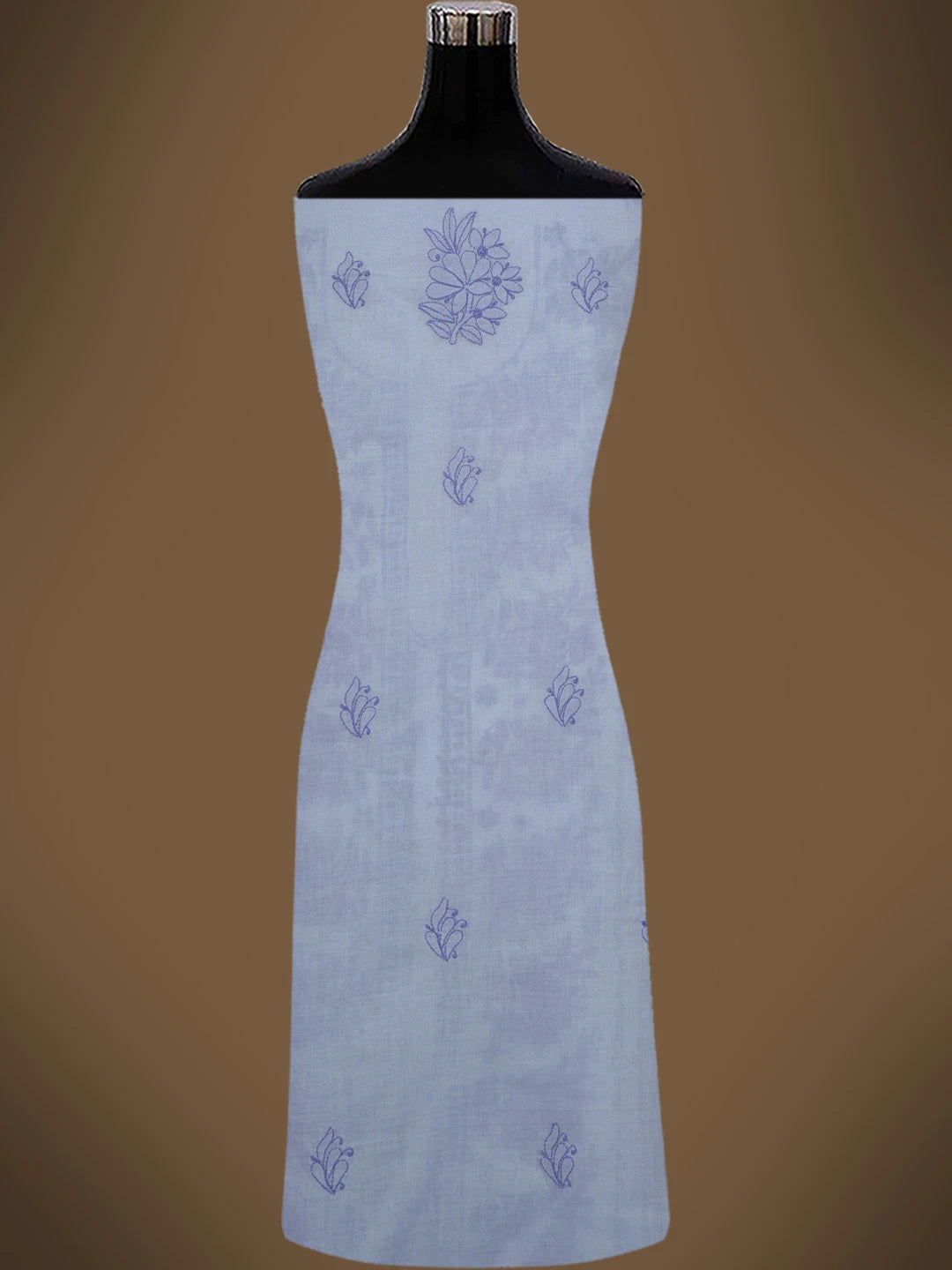 Ada Hand Embroidered Mauve Cotton Lucknowi Chikankari Unstitched Suit Piece With Cutdana Work 01A764795