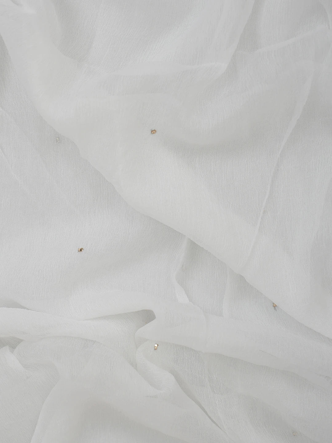 Ada Hand Embroidered White Cotton Lucknowi Chikankari Unstitched Suit Piece 01A765395