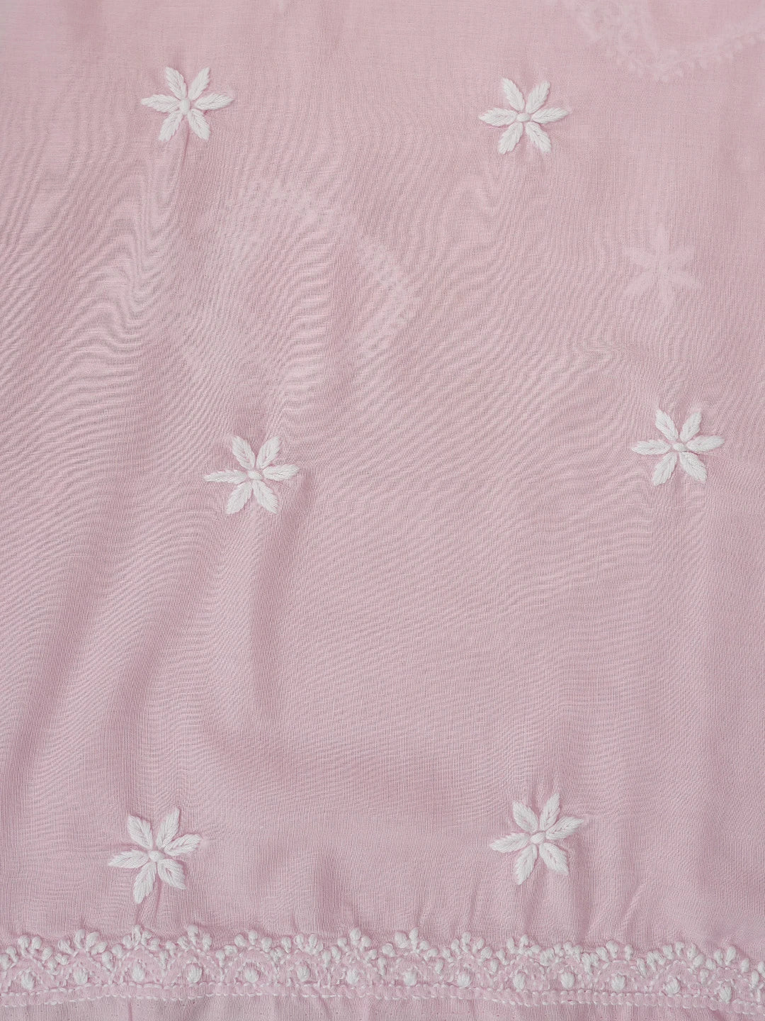 Ada Hand Embroidered Pink Cotton Lucknowi Chikankari Unstitched Suit Piece 01A762973