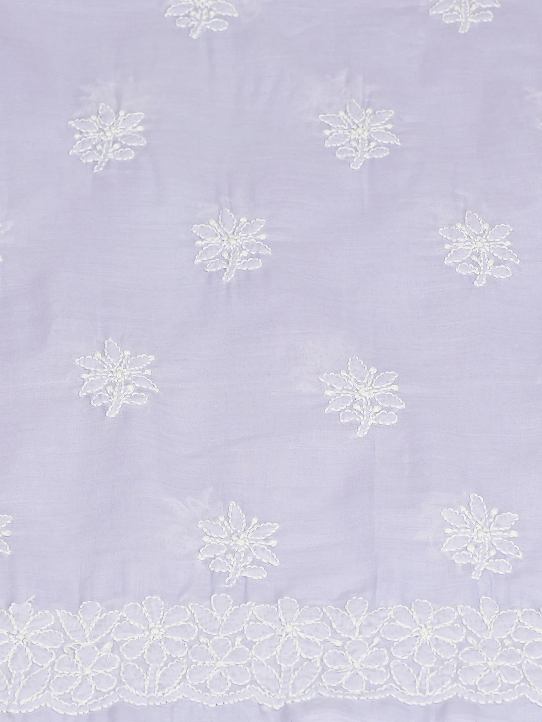 Ada Hand Embroidered Mauve Cotton Lucknowi Chikankari Unstitched Kurta Piece 01A772820