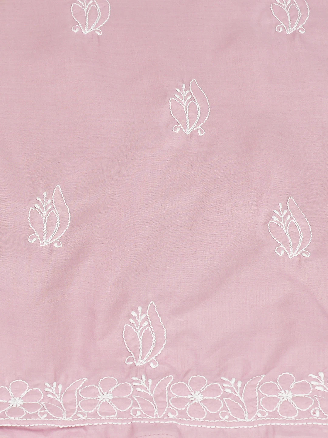 Ada Hand Embroidered Mauve Cotton Lucknowi Chikankari Unstitched Kurta Piece 01A772856
