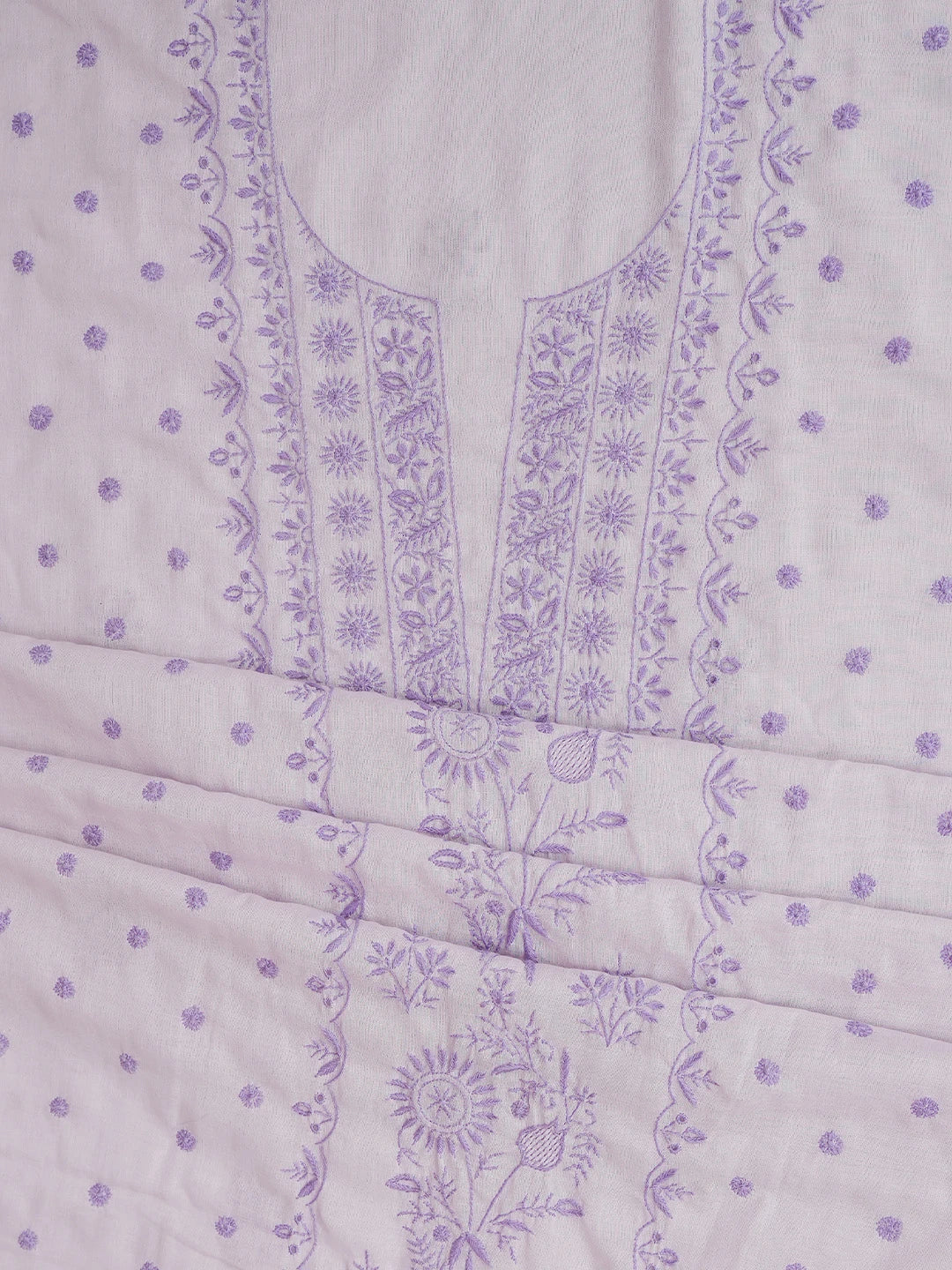 Ada Hand Embroidered Mauve Cotton Lucknowi Chikankari Unstitched Suit Piece 01A440761