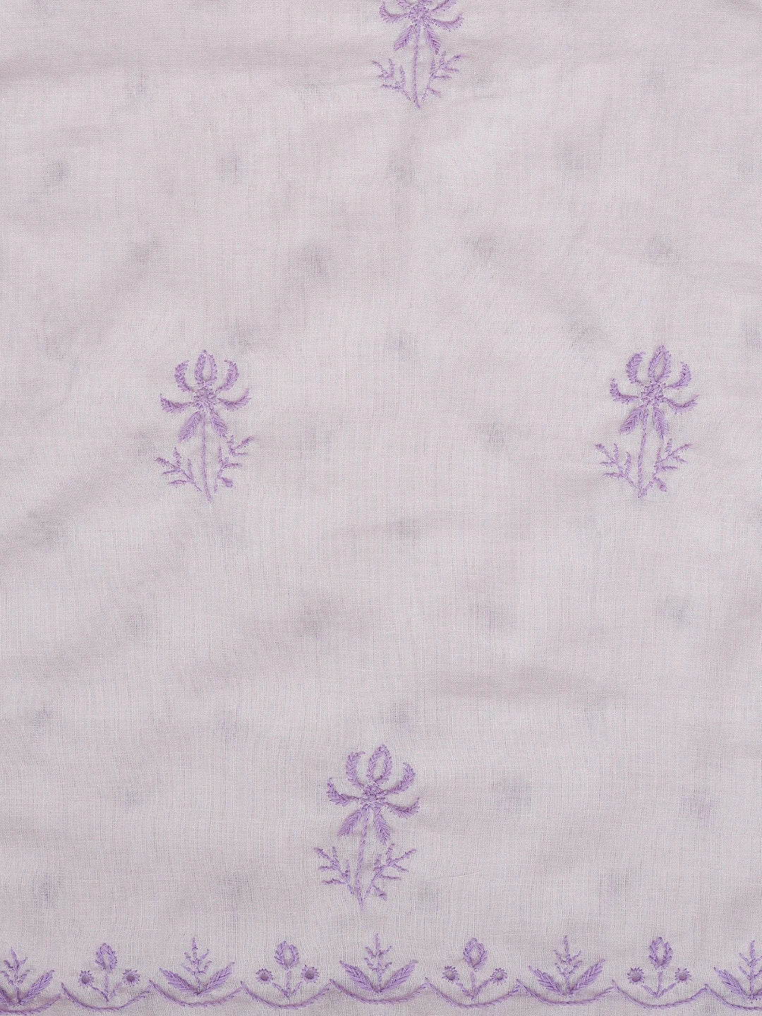 Ada Hand Embroidered Mauve Cotton Lucknowi Chikankari Unstitched Suit Piece 01A440761
