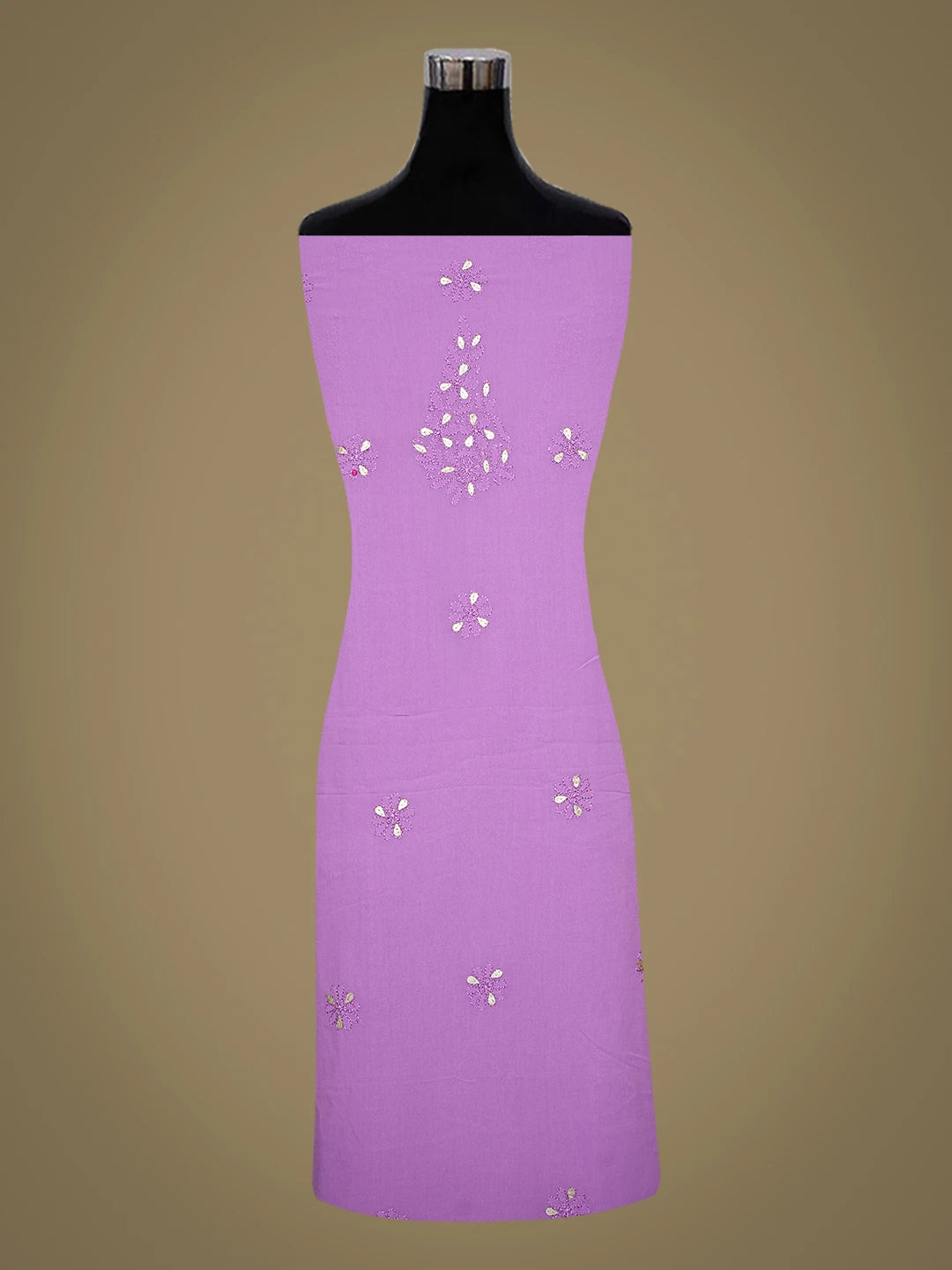 Ada Hand Embroidered Purple Viscose Georgette Lucknowi Chikankari Unstitched Kurta Dupatta Set With Gota Patti Work 01A751169