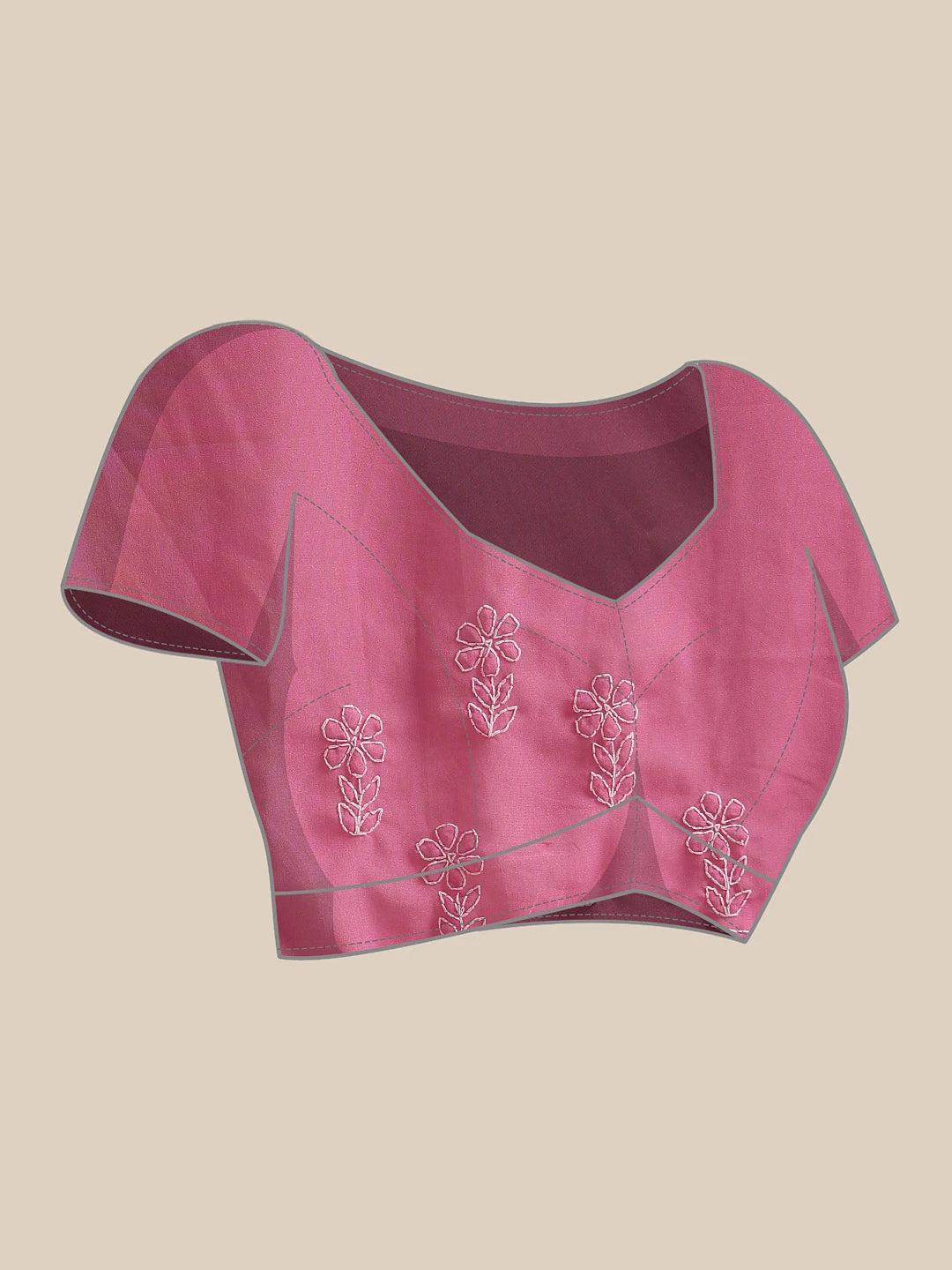 Ada Hand Embroidered Dark Pink Georgette Lucknow Chikankari Saree With Blouse A191783
