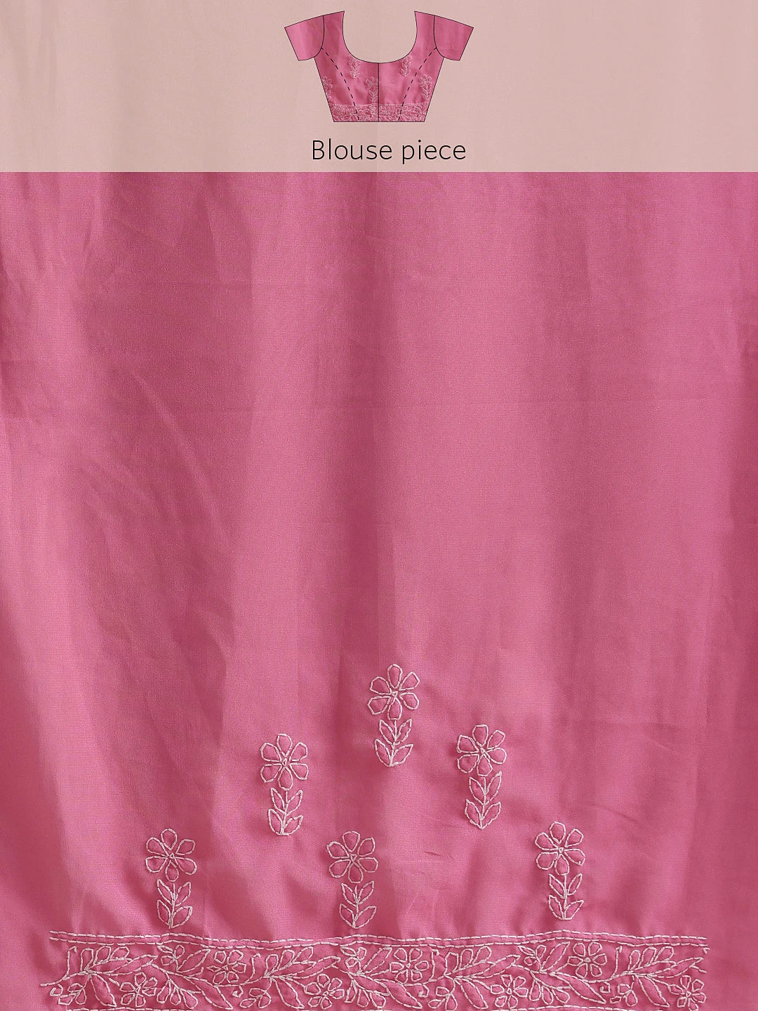 Ada Hand Embroidered Dark Pink Georgette Lucknow Chikankari Saree With Blouse A191783