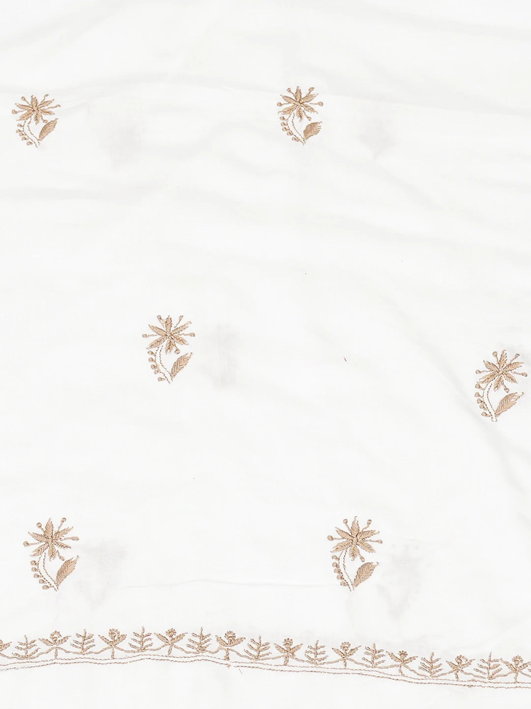 Ada Hand Embroidered White Modal Lucknowi Chikankari Unstitched Suit Piece 01A700567