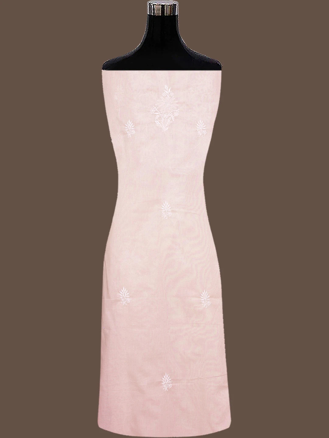 Ada Hand Embroidered Dusty Pink Cotton Lucknowi Chikankari Unstitched Suit Piece 01A773523