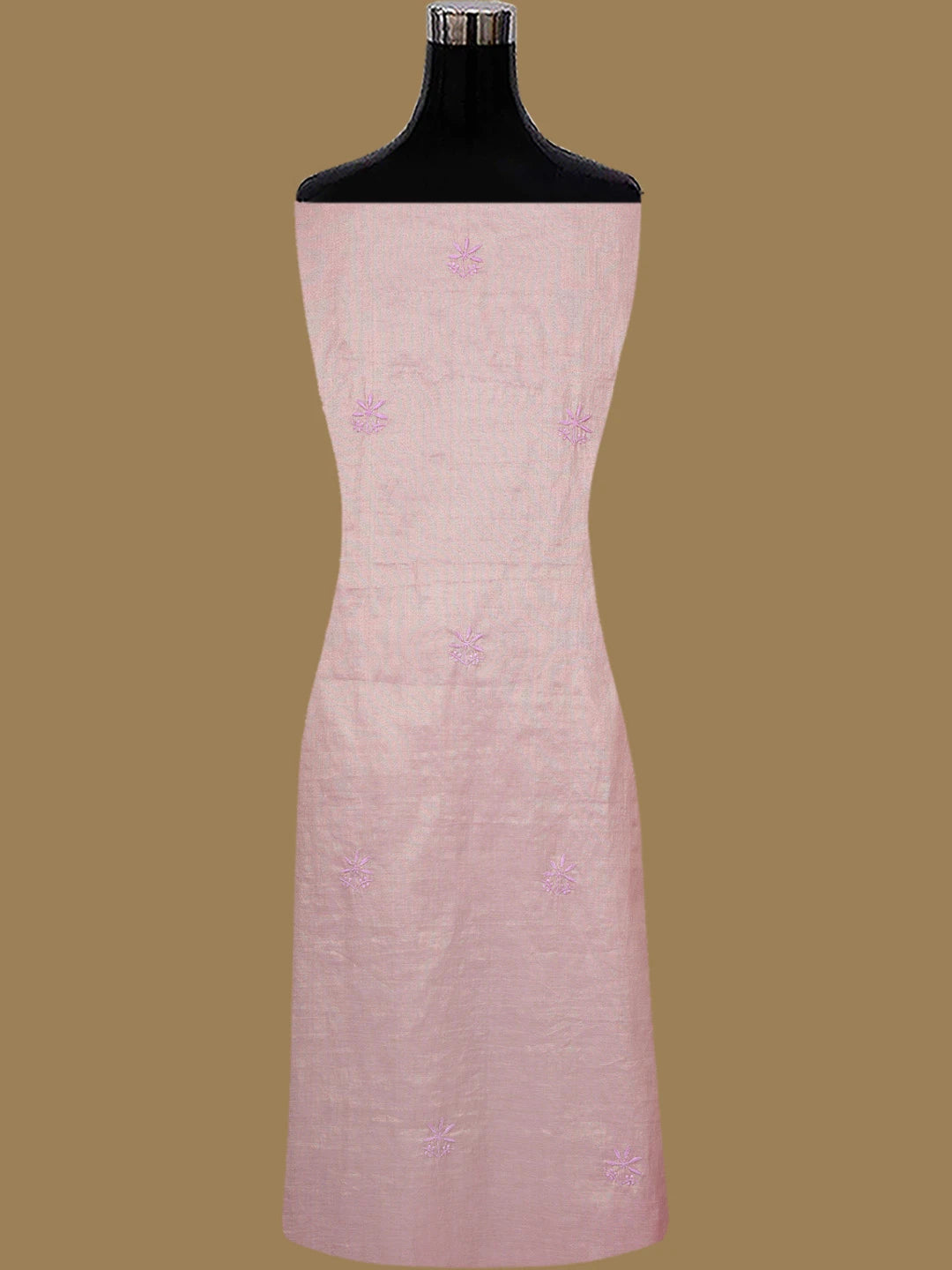 Ada Hand Embroidered Lavender Tissue Lucknowi Chikankari Unstitched Kurta Dupatta Set 01A779539
