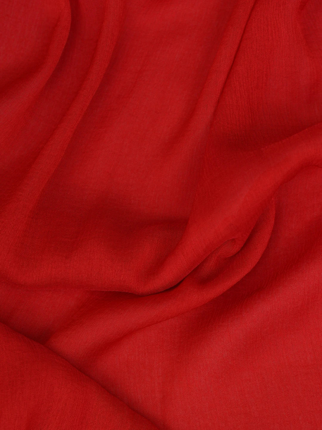 Ada Hand Embroidered Red Cotton Lucknowi Chikankari Unstitched Suit Piece 01A787336