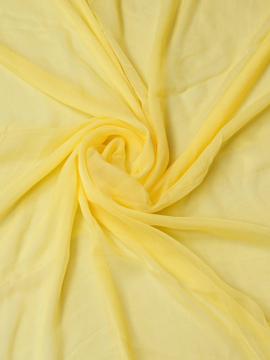 Ada Hand Embroidered Yellow Cotton Lucknowi Chikankari Unstitched Suit Piece 01A787437
