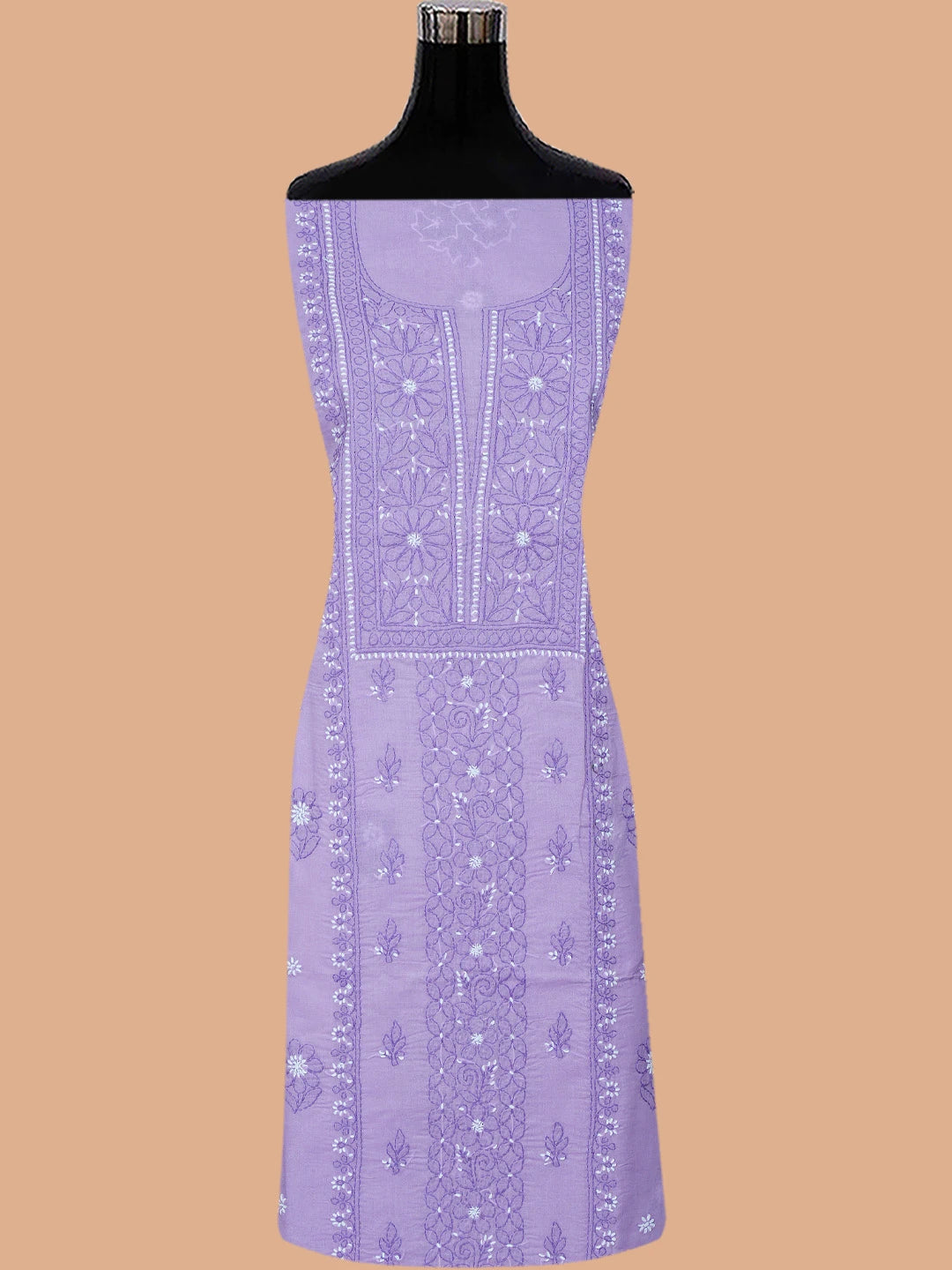 Ada Hand Embroidered Mauve Cotton Lucknowi Chikankari Unstitched Suit Piece 01A786694