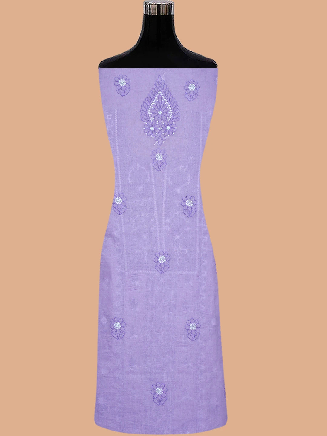 Ada Hand Embroidered Mauve Cotton Lucknowi Chikankari Unstitched Suit Piece 01A786694