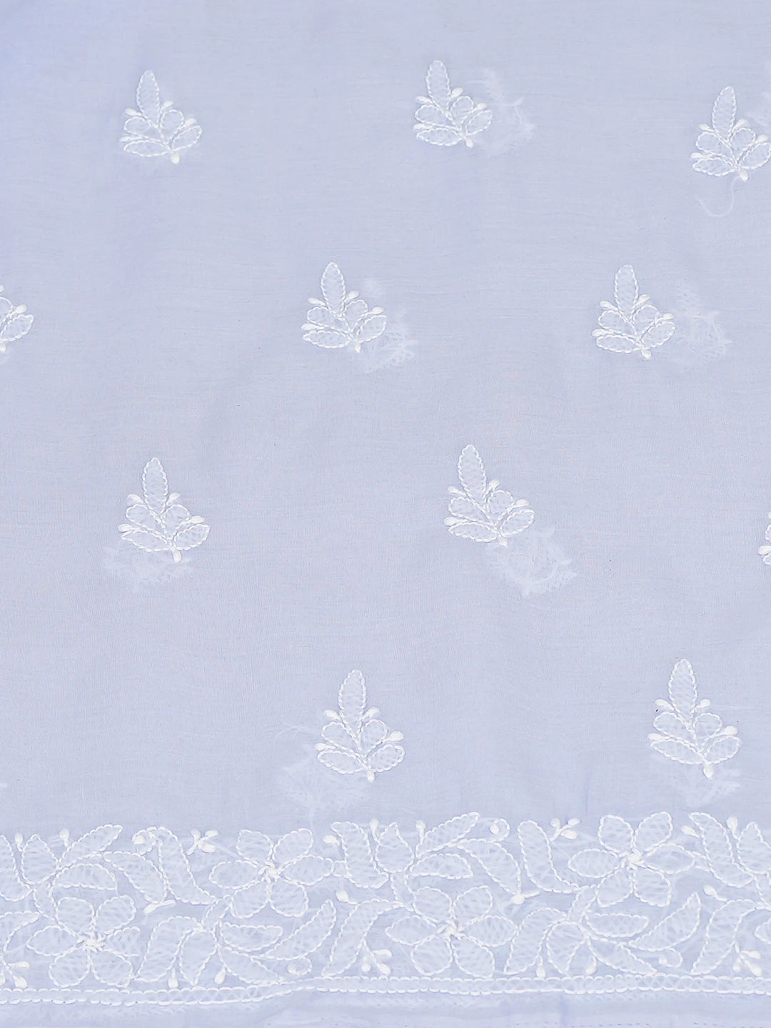 Ada Hand Embroidered Mauve Cotton Lucknowi Chikankari Unstitched Kurta Piece 01A772780