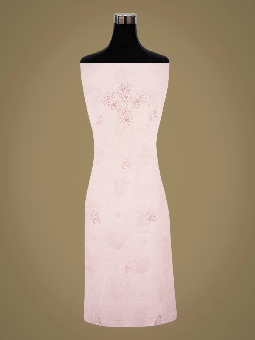 Ada Hand Embroidered Lavender Cotton Lucknowi Chikankari Unstitched Kurta Piece 01A735436
