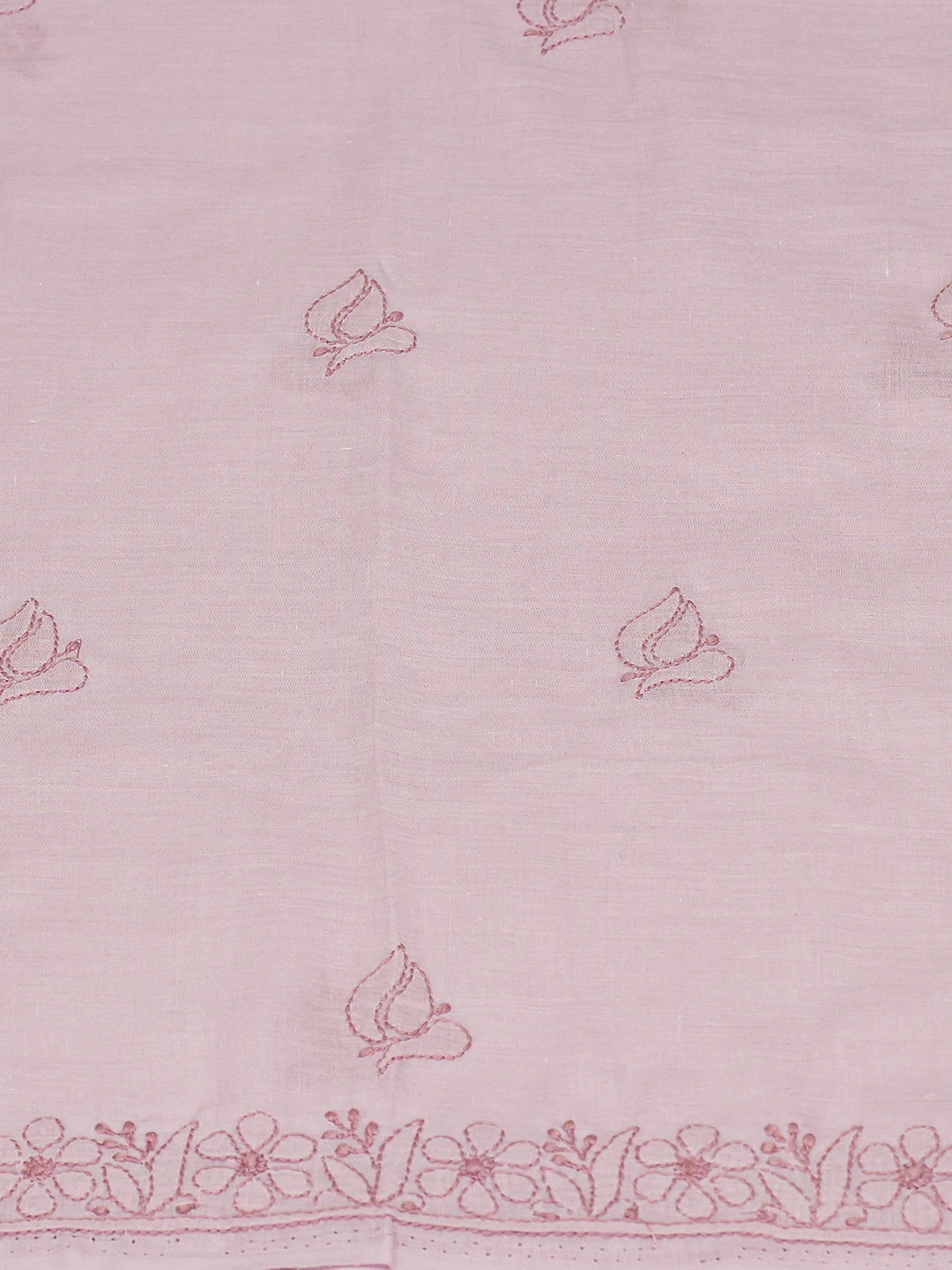 Ada Hand Embroidered Lavender Cotton Lucknowi Chikankari Unstitched Kurta Piece 01A735436