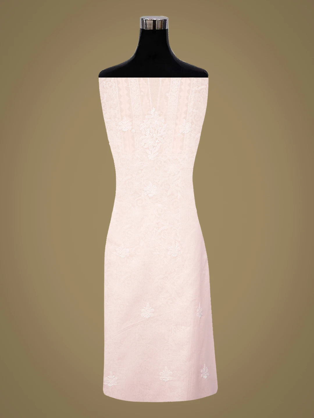 Ada Hand Embroidered Pink Cotton Lucknowi Chikankari Unstitched Kurta Piece 01A772794