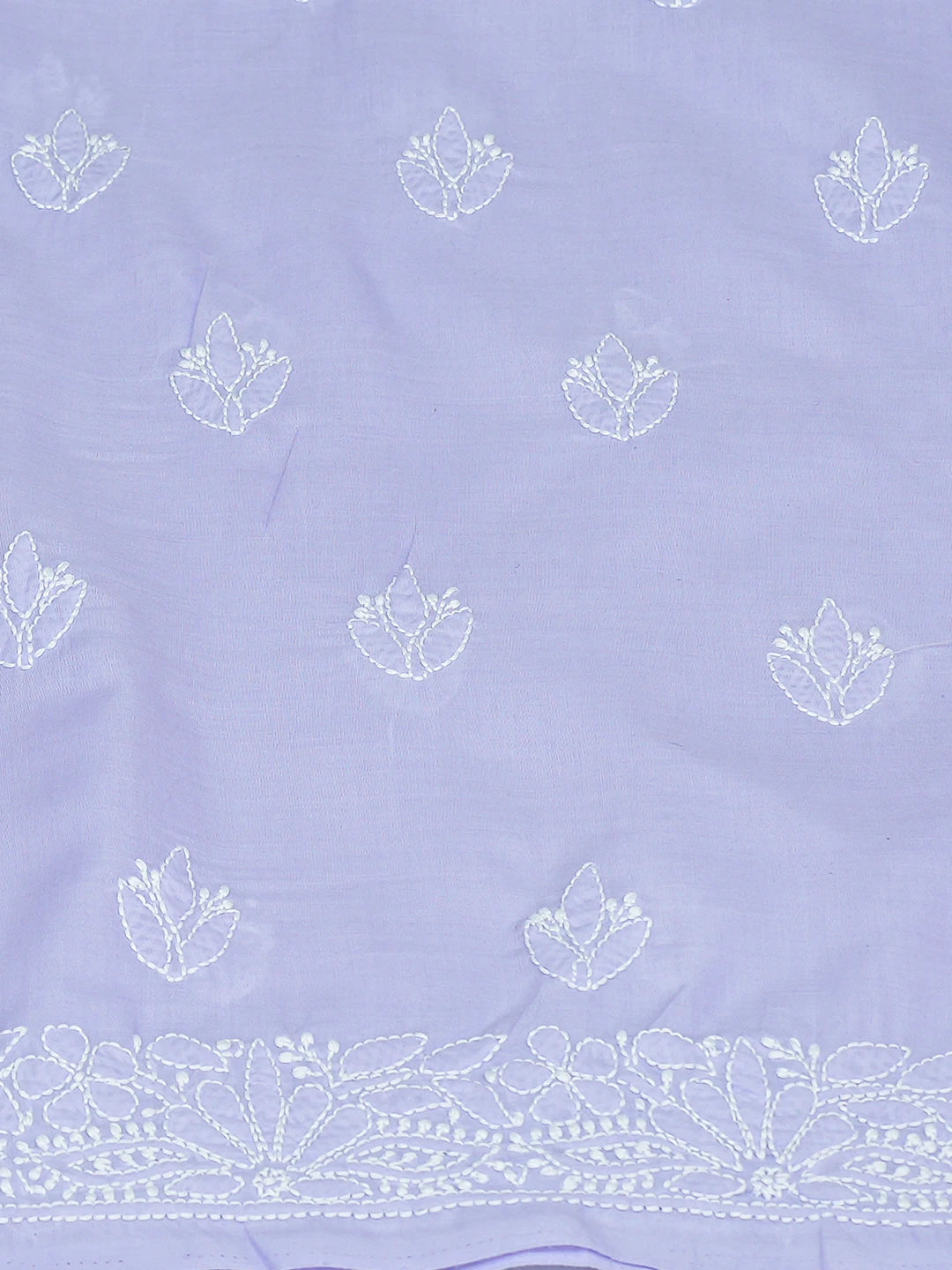 Ada Hand Embroidered Mauve Cotton Lucknowi Chikankari Unstitched Kurta Piece 01A772824