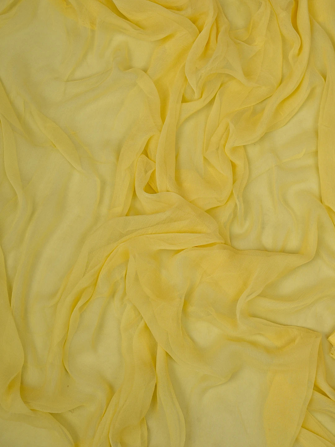 Ada Hand Embroidered Yellow Cotton Lucknowi Chikankari Unstitched Suit Piece 01A782871