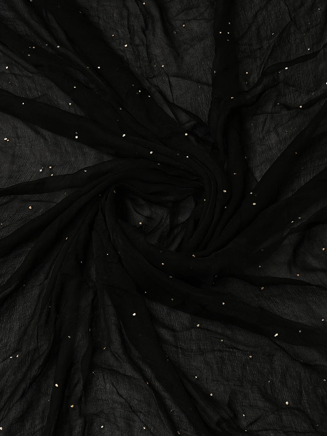 Ada Hand Embroidered Black Cotton Lucknowi Chikankari Unstitched Suit Piece With Cutdana Work 01A787570