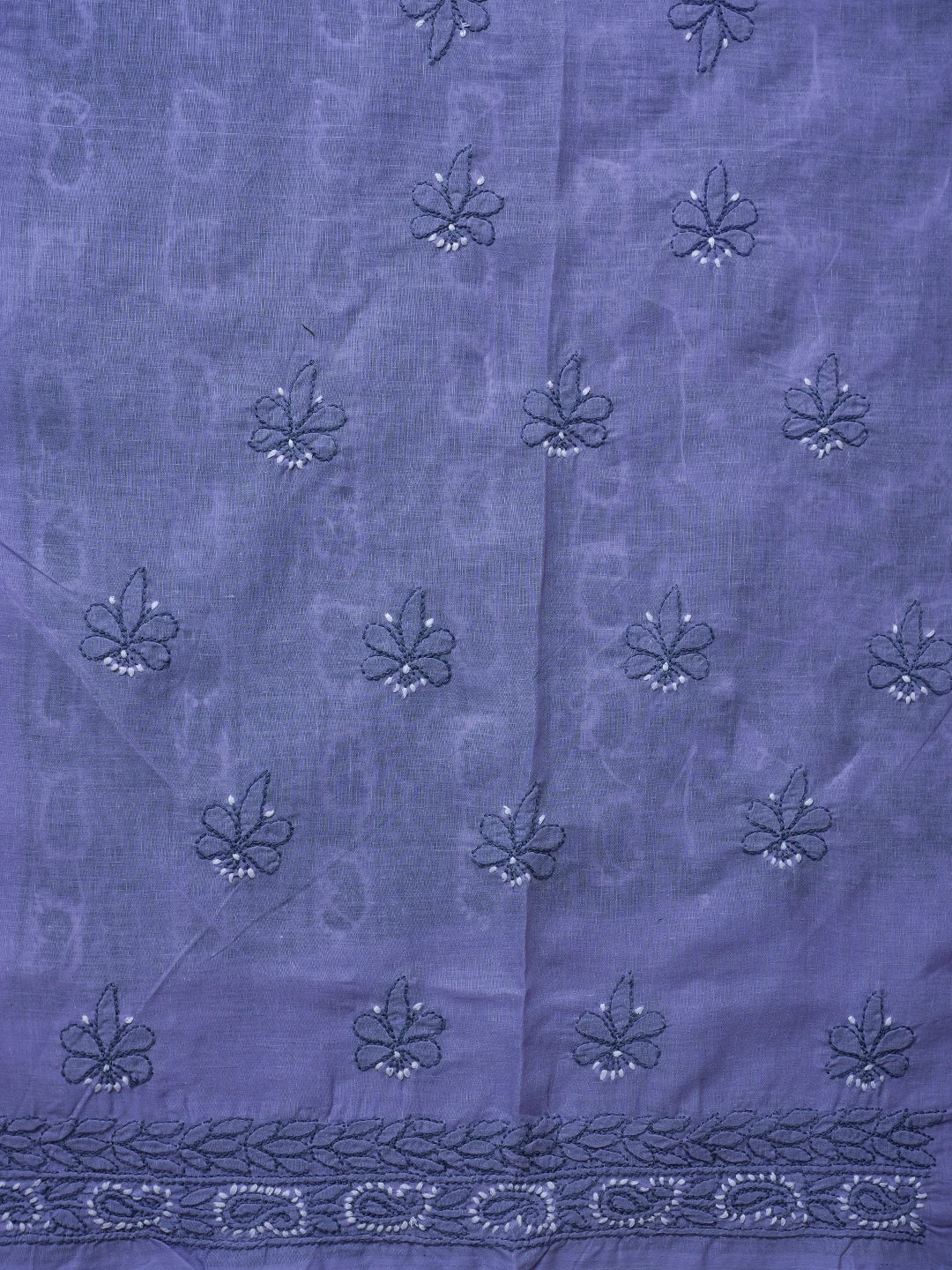 Ada Hand Embroidered Mauve Cotton Lucknowi Chikankari Unstitched Suit Piece 01A782861