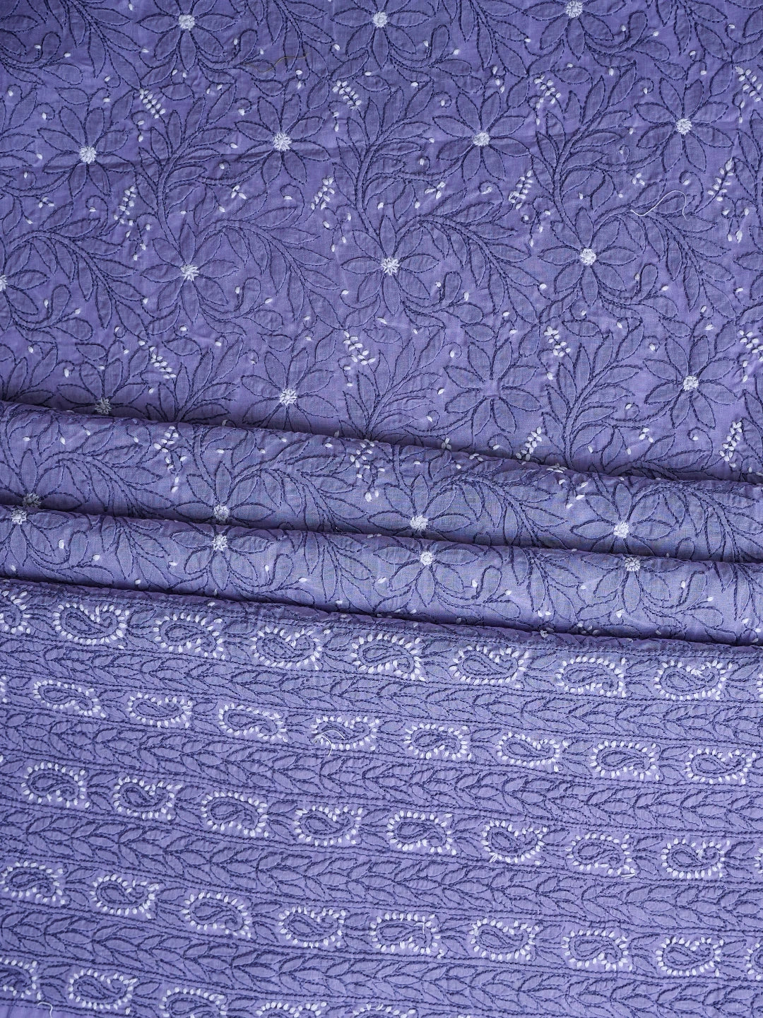 Ada Hand Embroidered Mauve Cotton Lucknowi Chikankari Unstitched Suit Piece 01A782861