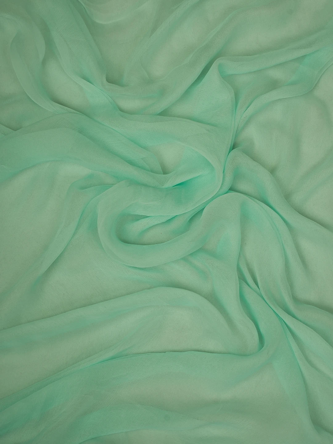 Ada Hand Embroidered Sea Green Cotton Lucknowi Chikankari Unstitched Suit Piece 01A773771