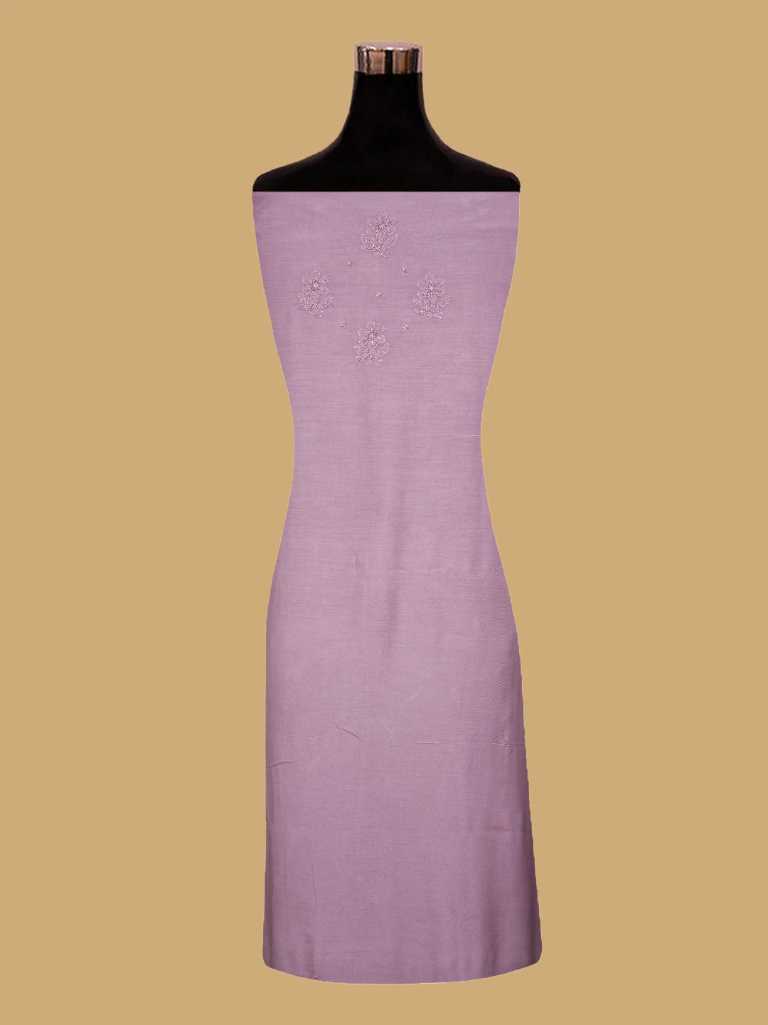 Ada Hand Embroidered Mauve Muslin Lucknowi Chikankari Unstitched Suit Piece With Cutdana Work 01A788672