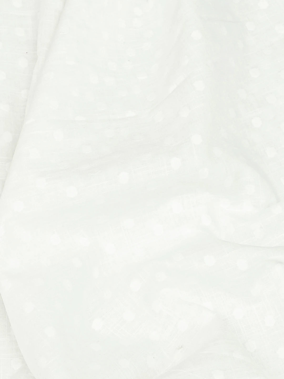 Ada Hand Embroidered White Cotton Lucknowi Chikankari Unstitched Men's Kurta Piece 01A623532