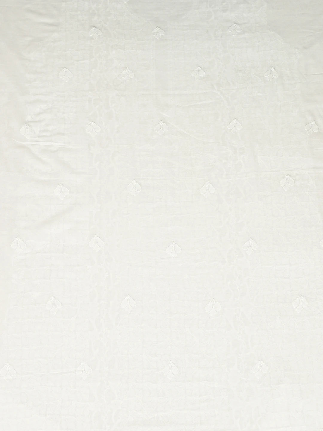 Ada Hand Embroidered White Cotton Lucknowi Chikankari Unstitched Men's Kurta Piece 01A791946