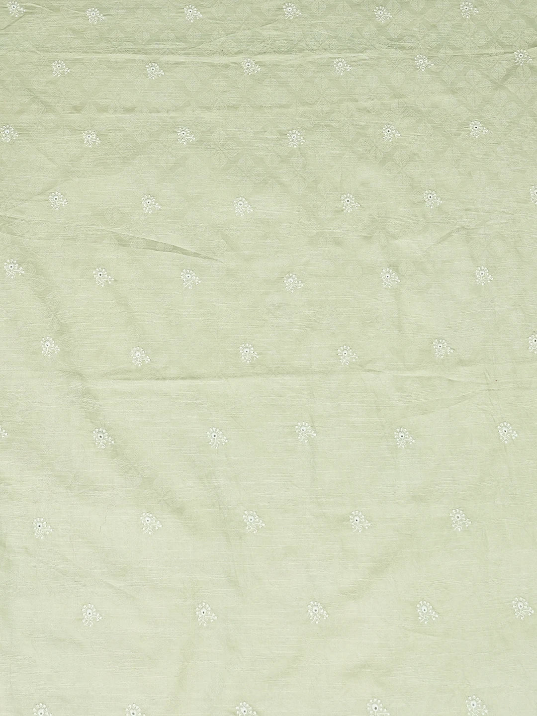 Ada Hand Embroidered Pista Green Linen Lucknowi Chikankari Unstitched Men's Kurta Piece 01A764260