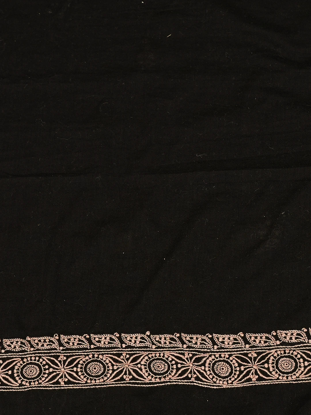 Ada Hand Embroidered Black Cotton Lucknowi Chikankari Unstitched Men's Kurta Piece 01A728280