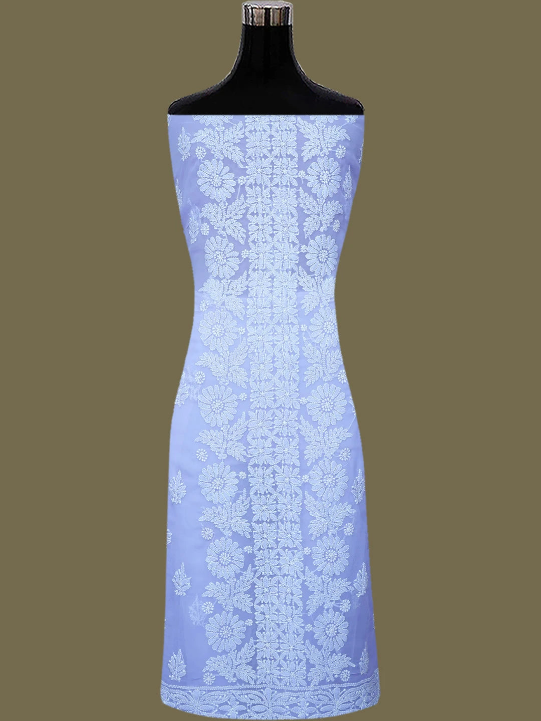 Ada Hand Embroidered Mauve Georgette Lucknowi Chikankari Unstitched Suit Piece 01A793497